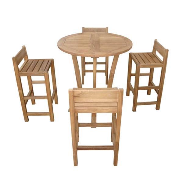 Anderson Teak Descanso Sedona 5-Pieces Bar Table Bar Set