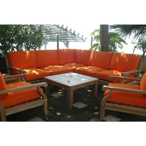 Anderson Teak Riviera Luxe 8-Pieces Modular Set Seating Set