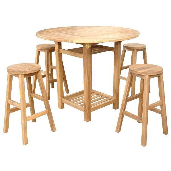 Seacrest Alpine Round 5-Pieces Counter Table Set