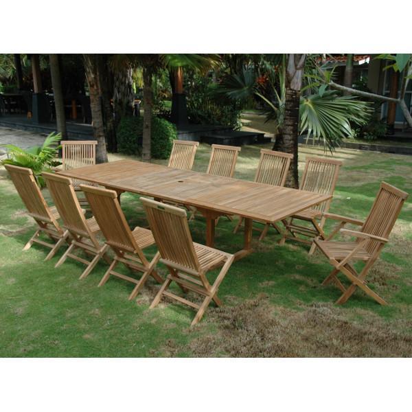 Anderson Teak Valencia Classic 11-Pieces Dining Set Dining Set