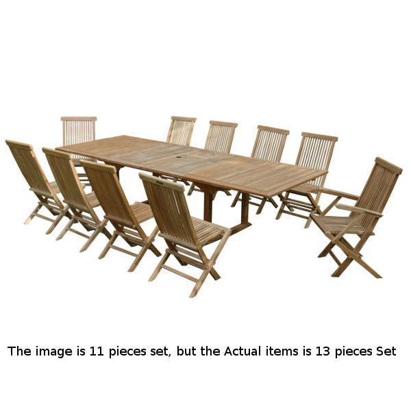 Anderson Teak Valencia Classic 13-Pieces Dining Set Dining Set
