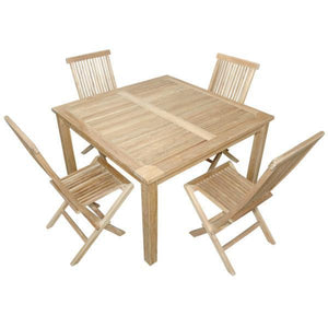 Anderson Teak Windsor Classic 5-Pieces Folding Dining Chair Dining Set