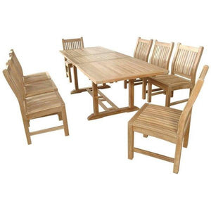 Bahama Stackable Sahara 9-Pieces Rectangular Dining Set B Dining Set