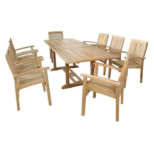 Bahama Stackable Sahara 9-Pieces Rectangular Dining Set B Dining Set