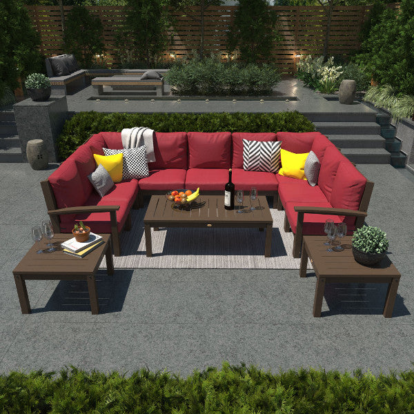 Bespoke Deep Seating 12 pc Sectional Sofa Set with Conversation and 2 Side Table Sectional Set