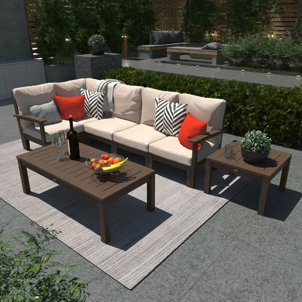 Bespoke Deep Seating 7 pc Sectional Set with Conversation and Side Table Sectional Set