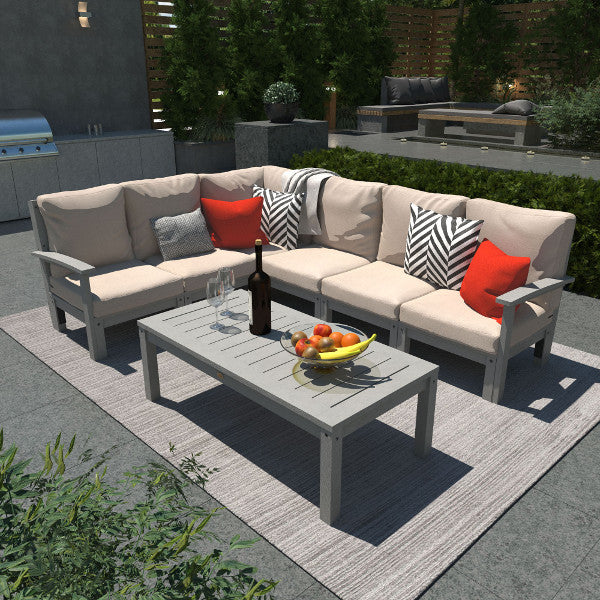 Bespoke Deep Seating 7 pc Sectional Sofa Set with Conversation Table Sectional Set
