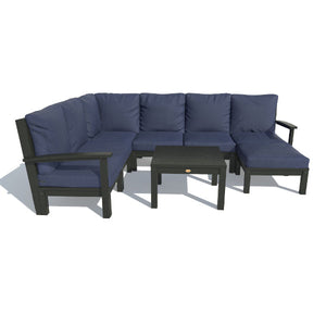 Bespoke Deep Seating 8 pc Sectional Sofa Set with Ottoman and Side Table Sectional Set