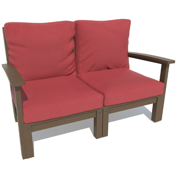 Bespoke Deep Seating Loveseat Chair Firecracker Red / Weathered Acorn