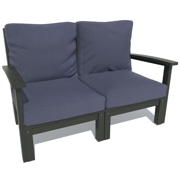 Bespoke Deep Seating Loveseat Chair Navy Blue / Black