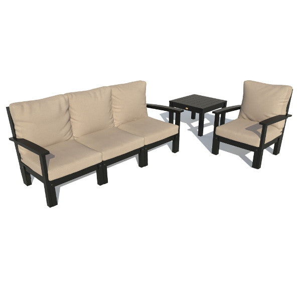 Bespoke Deep Seating Sofa, Chair and Side Table Sectional Set Dune / Black