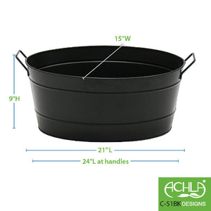 Black Oval Tub Tub