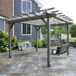 Bodhi Pergola (12 x 12) with 2 Lehigh 4ft Swings Swings