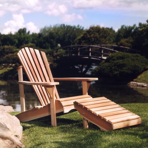Cedar Adirondack Chair and Ottoman Adirondack