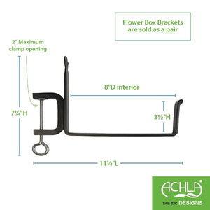 Clamp-On Flower Box Brackets Flower Brackets