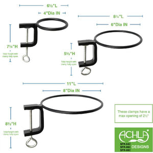 Clamp-On Flower Pot Ring Pack of 2 Clamp