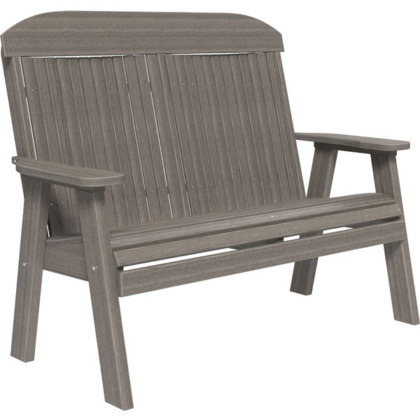 Classic Poly Chair Outdoor Bench 4ft / Coastal Gray