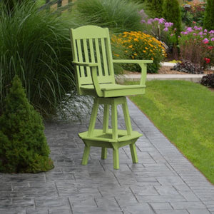 Classic Swivel Bar Chair with Arms Outdoor Chair