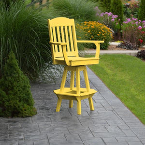 Classic Swivel Bar Chair with Arms Outdoor Chair