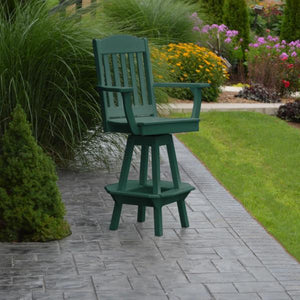 Classic Swivel Bar Chair with Arms Outdoor Chair