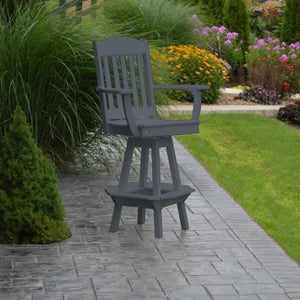 Classic Swivel Bar Chair with Arms Outdoor Chair