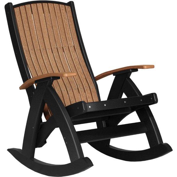 Comfort Rocker Rocker Chair Antique Mahogany &amp; Black