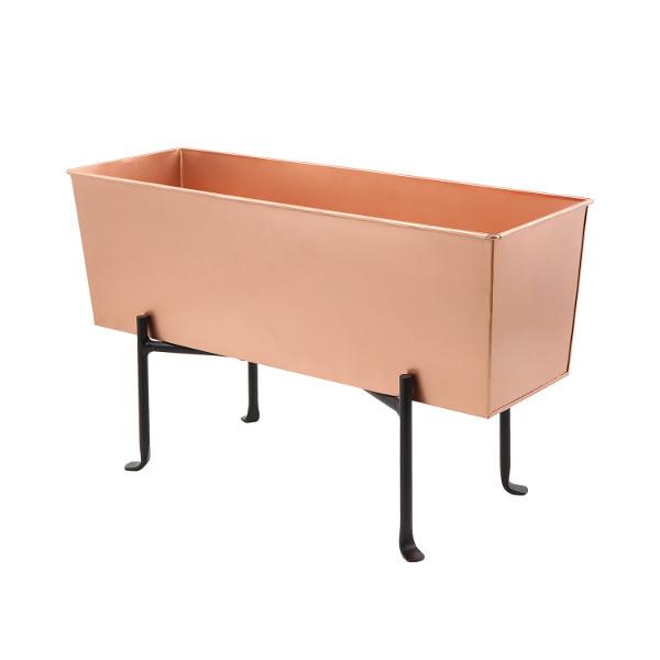 Copper Flower Box with adjustable Stand Folding Stand