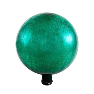 Crackle Glass Gazing Globes 6 inch / Emerald Green