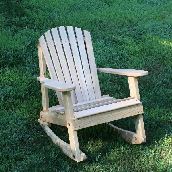 Creekvine Design Cedar American Forest Adirondack Rocker Adirondack Unfinished