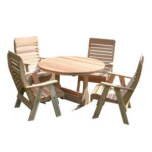 Creekvine Design Cedar Backyard Estate Patio Dining Collection Picnic Table Unfinished