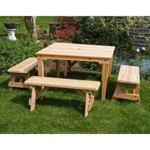 Creekvine Design Cedar Social Dining Set Dining Set Unfinished / No