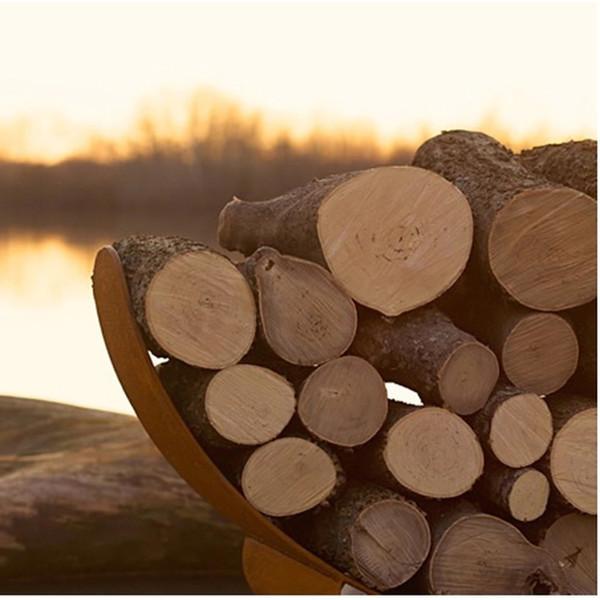 Crescent Log Rack -  Carbon Steel Firewood Rack