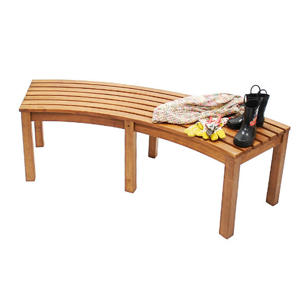Curved Backless Bench