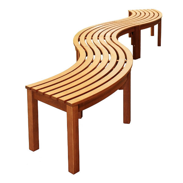 Curved Backless Bench