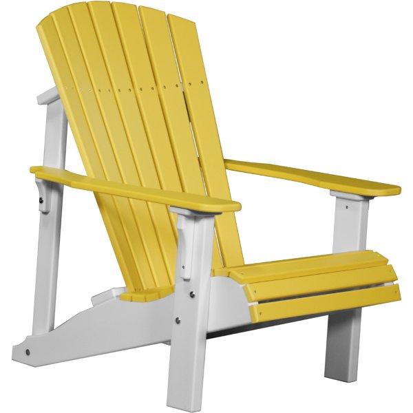 Deluxe Adirondack Chair Adirondack Chair Yellow &amp; White