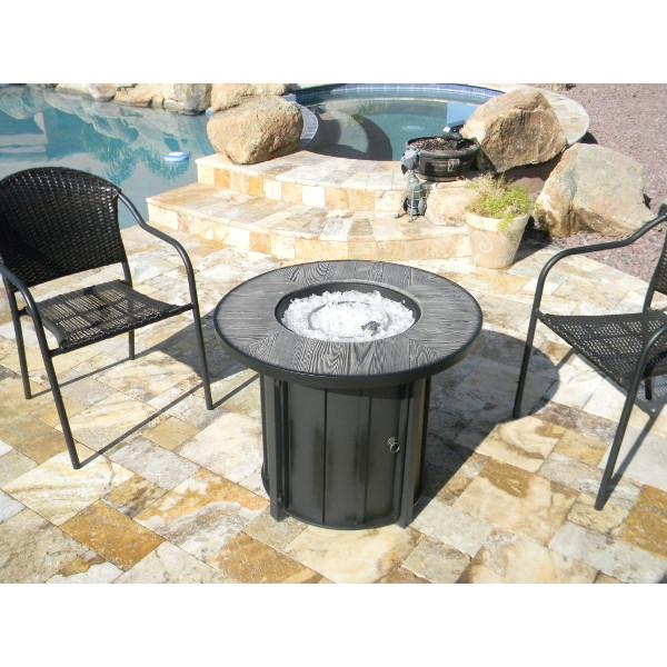 Faux Wood Compact Propane Fire Pit Fire Pits