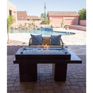 Fire Pit Rectangular Glass Wind Screen Fire Pits