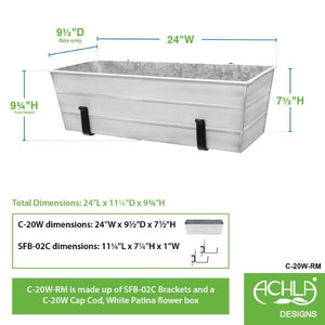 Flower Box with Clamp-On Brackets Flower Box with Bracket