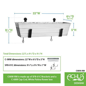 Flower Box with Clamp-On Brackets Flower Box with Bracket