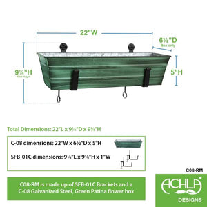 Flower Box with Clamp-On Brackets Flower Box with Bracket