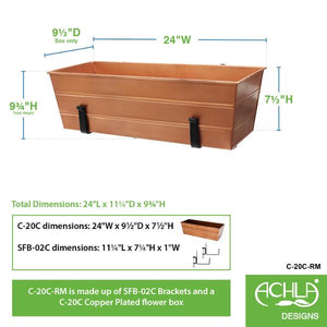 Flower Box with Clamp-On Brackets Flower Box with Bracket