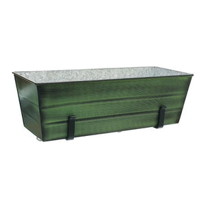 Flower Box with Clamp-On Brackets Flower Box with Bracket Medium / Green