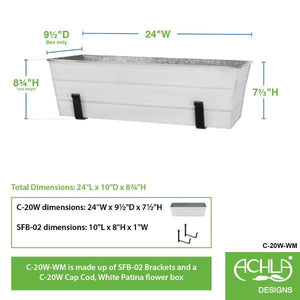 Flower Box with Wall Brackets Flower Box