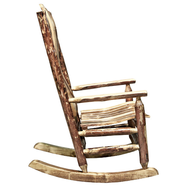 Glacier Country Collection Adult Log Rocker Rocking Chair