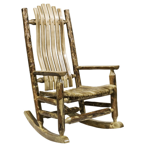 Glacier Country Collection Adult Log Rocker Rocking Chair