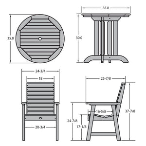 Glennville 3pc Round Dining Set Dining Set