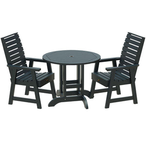 Glennville 3pc Round Dining Set Dining Set Federal Blue