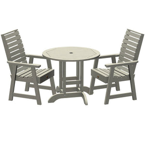 Glennville 3pc Round Dining Set Dining Set Harbor Gray