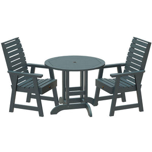 Glennville 3pc Round Dining Set Dining Set Nantucket Blue