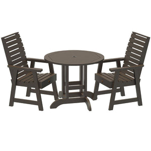 Glennville 3pc Round Dining Set Dining Set Weathered Acorn